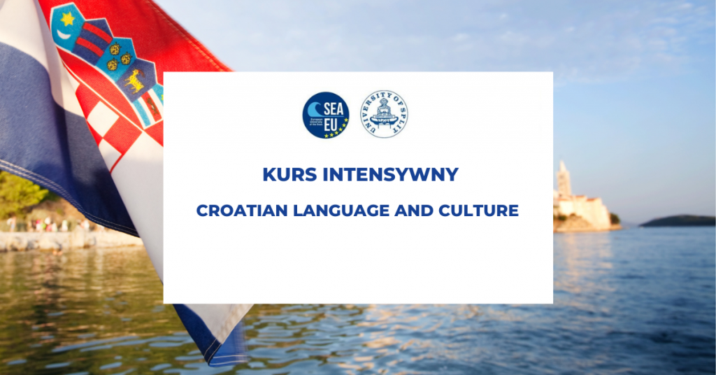 plakat kursu chorwackiego, flaga chorwacka